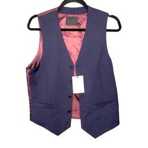 ASOS Blue and Maroon Vest - Size 38 - New with Tags